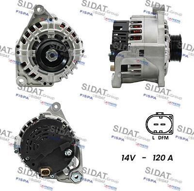 Sidat A12VA0240 - Alternator www.autospares.lv