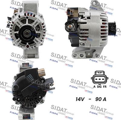 Sidat A12VA0200A2 - Ģenerators www.autospares.lv