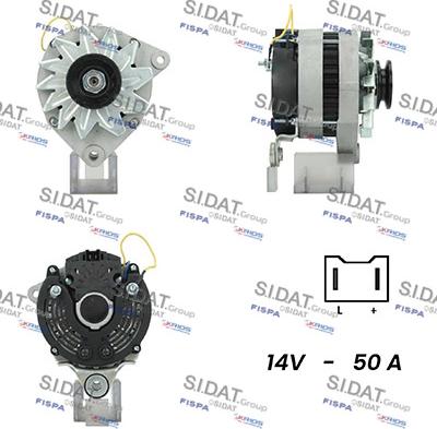 Sidat A12VA0288A2 - Генератор www.autospares.lv