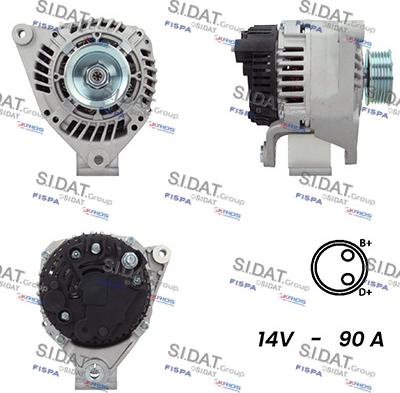 Sidat A12VA0734A2 - Ģenerators www.autospares.lv