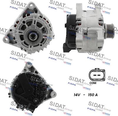 Sidat A12VA1183A2 - Генератор www.autospares.lv