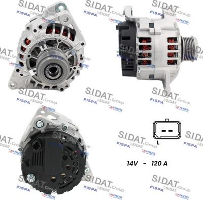 Sidat A12VA1170A2 - Генератор www.autospares.lv