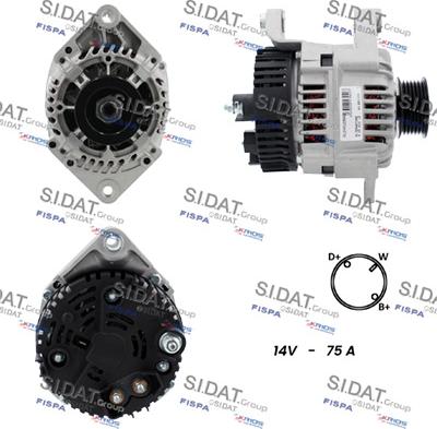 Sidat A12VA1295A2 - Ģenerators www.autospares.lv