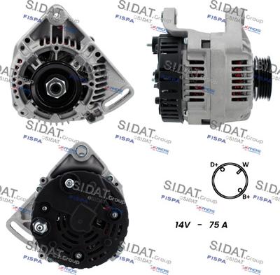 Sidat A12VA1292A2 - Alternator www.autospares.lv