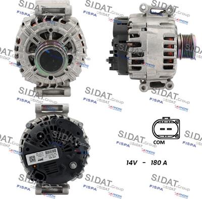 Sidat A12VA1273 - Генератор www.autospares.lv