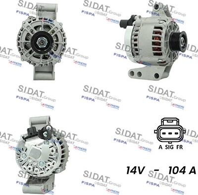 Sidat A12VS0060A2 - Ģenerators autospares.lv