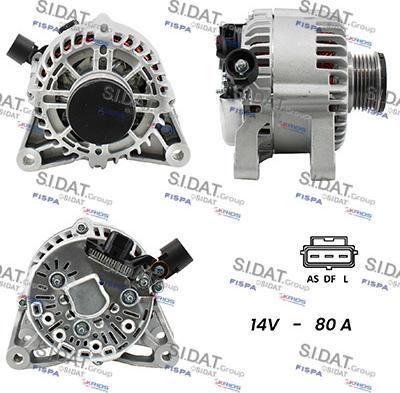 Sidat A12VS0021A2 - Alternator www.autospares.lv