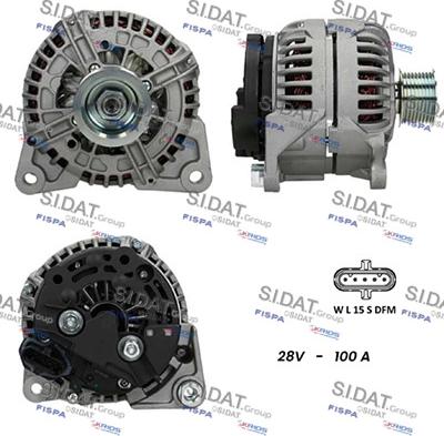 Sidat A24BH0096 - Генератор www.autospares.lv