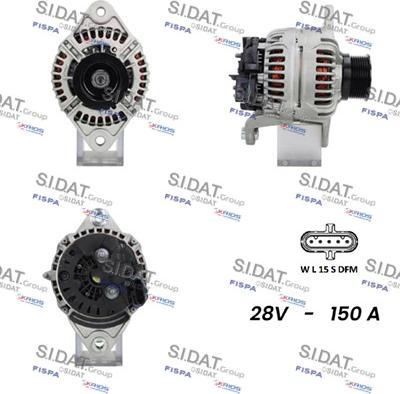 Sidat A24BH0091 - Генератор www.autospares.lv