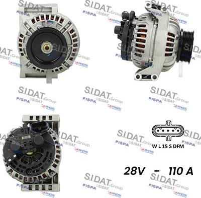 Sidat A24BH0098AS - Генератор www.autospares.lv