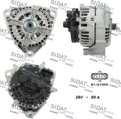 Sidat A24BH0093 - Генератор www.autospares.lv