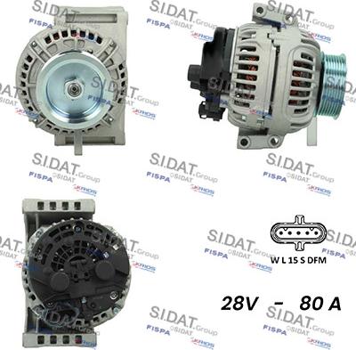 Sidat A24BH0097AS - Генератор www.autospares.lv