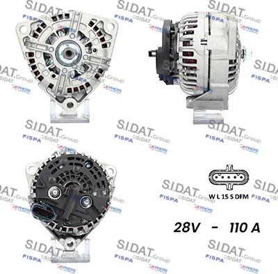 Sidat A24BH0011AS - Ģenerators www.autospares.lv