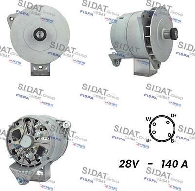 Sidat A24BH0080A2 - Ģenerators www.autospares.lv