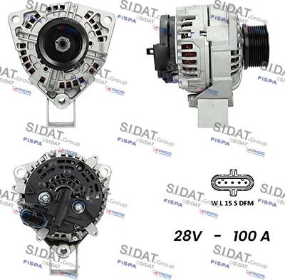 Sidat A24BH0039AS - Генератор www.autospares.lv