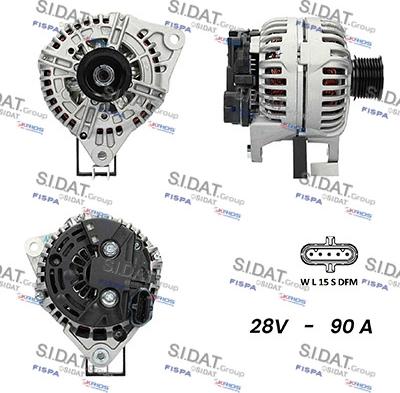 Sidat A24BH0026AS - Генератор www.autospares.lv