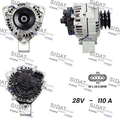 Sidat A24BH0100AS - Генератор www.autospares.lv