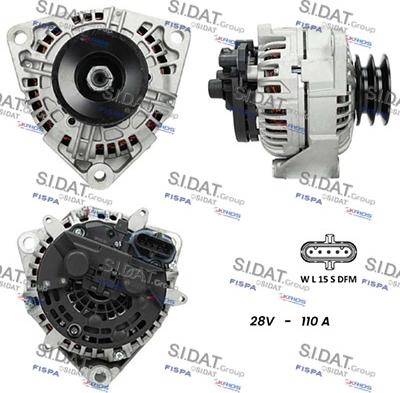 Sidat A24BH0100 - Генератор www.autospares.lv