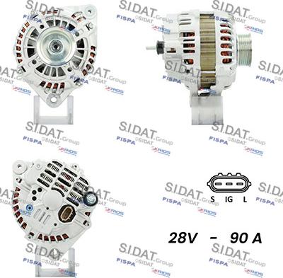 Sidat A24MH0027A2 - Alternator www.autospares.lv