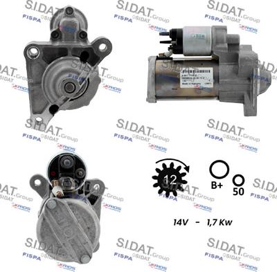 Sidat S12BH0936 - Starteris www.autospares.lv