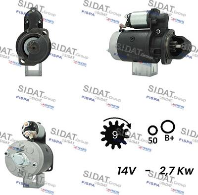 Sidat S12BH0494A2 - Starteris www.autospares.lv