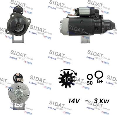 Sidat S12BH0492A2 - Starteris www.autospares.lv