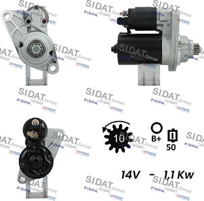 Sidat S12BH0441A2 - Starteris autospares.lv