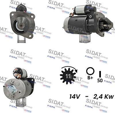 Sidat S12BH0464A2 - Starteris autospares.lv