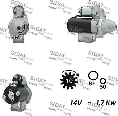 Sidat S12BH0468A2 - Starter www.autospares.lv