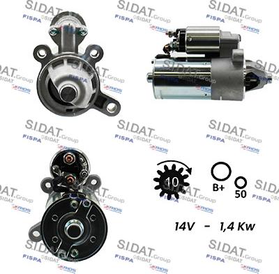 Sidat S12BH0480A2 - Starteris www.autospares.lv