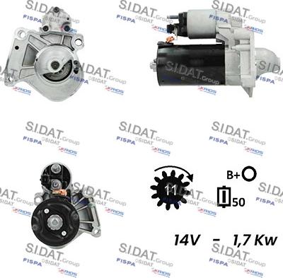 Sidat S12BH0430A2 - Starteris autospares.lv