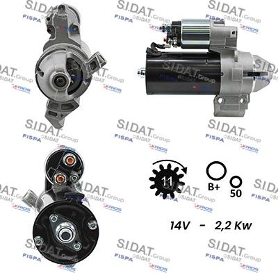 Sidat S12BH0431 - Стартер www.autospares.lv