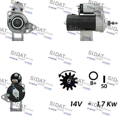 Sidat S12BH0437A2 - Starter www.autospares.lv