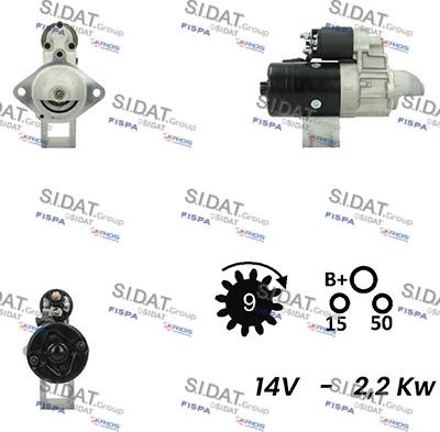 Sidat S12BH0426A2 - Starter www.autospares.lv