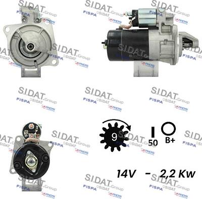 Sidat S12BH0474A2 - Starter www.autospares.lv