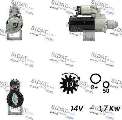 Sidat S12BH0470A2 - Starteris www.autospares.lv