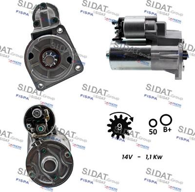 Sidat S12BH0597A2 - Starteris autospares.lv