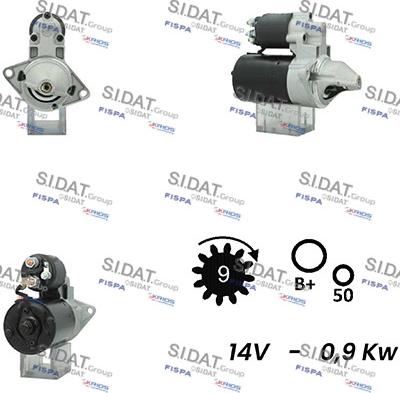 Sidat S12BH0530A2 - Starteris www.autospares.lv