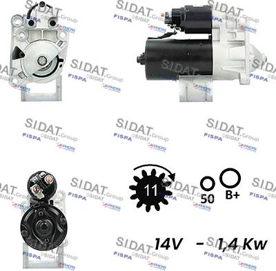 Sidat S12BH0690A2 - Starteris www.autospares.lv