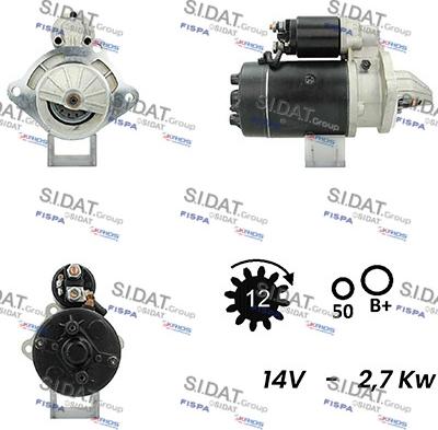 Sidat S12BH0691A2 - Starter www.autospares.lv