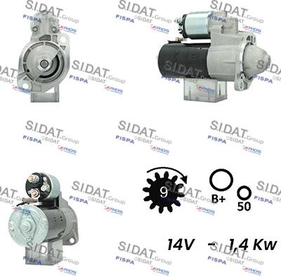 Sidat S12BH0693A2 - Стартер www.autospares.lv