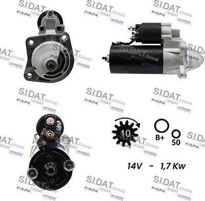 Sidat S12BH0692A2 - Стартер www.autospares.lv