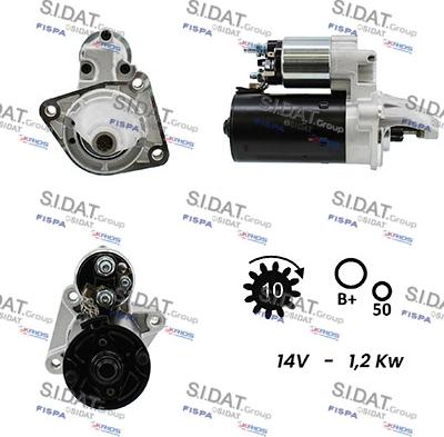 Sidat S12BH0697A2 - Starteris www.autospares.lv