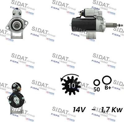 Sidat S12BH0656A2 - Starteris www.autospares.lv