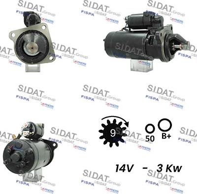 Sidat S12BH0660A2 - Starter www.autospares.lv