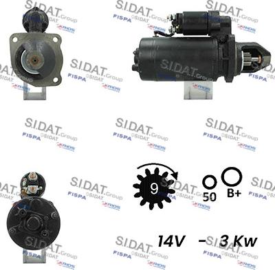 Sidat S12BH0661A2 - Starteris www.autospares.lv