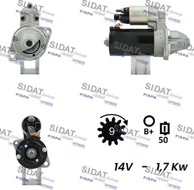 Sidat S12BH0609 - Starteris www.autospares.lv