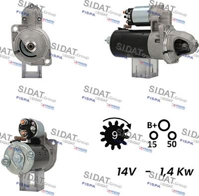 Sidat S12BH0603A2 - Starteris www.autospares.lv