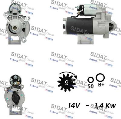 Sidat S12BH0613A2 - Starteris autospares.lv