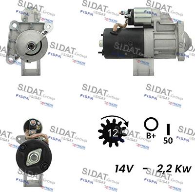 Sidat S12BH0685A2 - Starteris www.autospares.lv